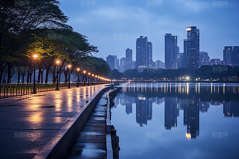 杭州城市风光景点江南摄影图