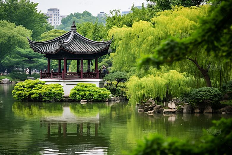 杭州城市风光地标旅游摄影图