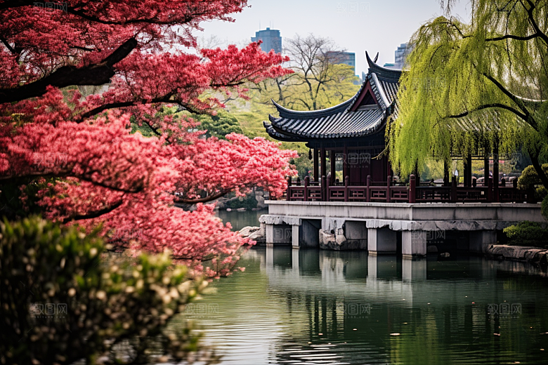 杭州城市风光南宋古都旅游摄影图