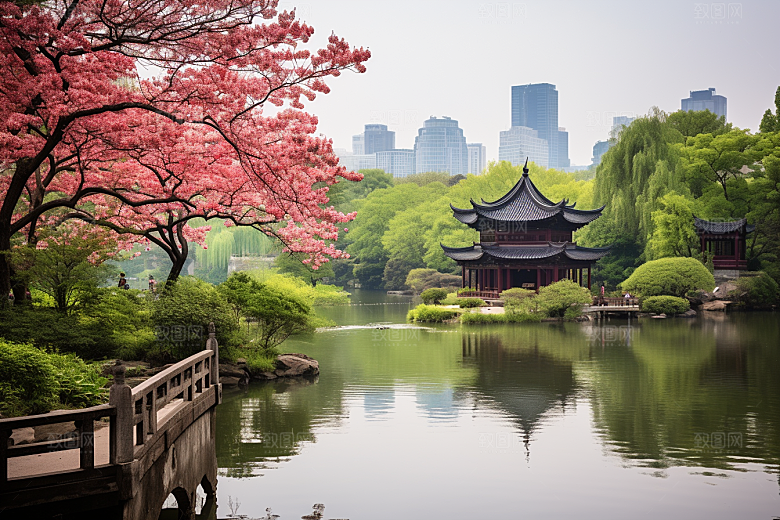 杭州城市风光景点国内游摄影图
