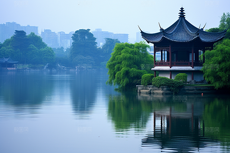 杭州城市风光国内游景色摄影图
