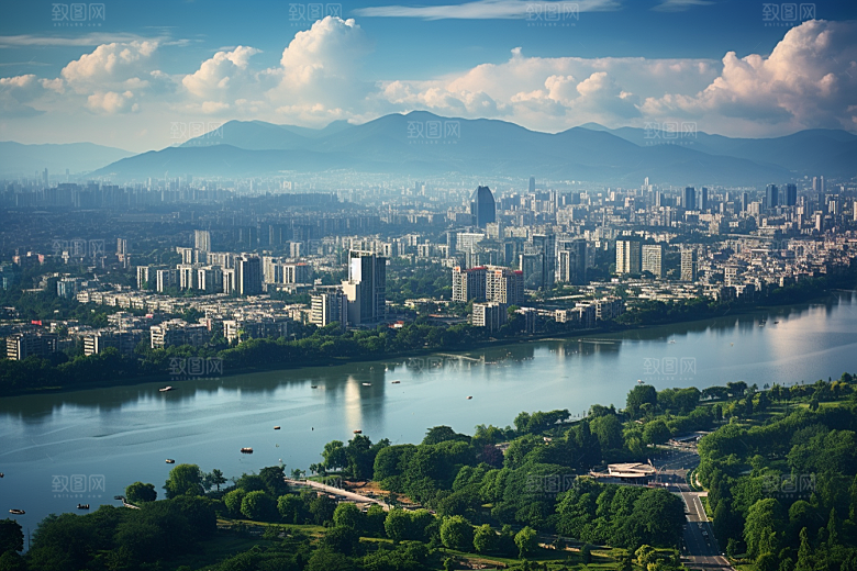 杭州城市风光都市风景摄影图