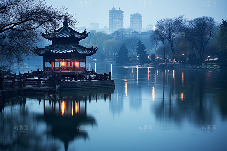 杭州城市风光旅行旅游摄影图