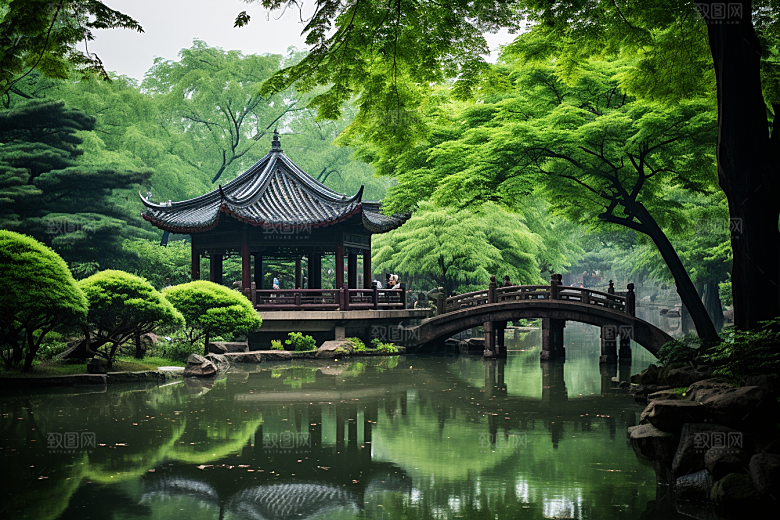 杭州城市风光景点景色摄影图