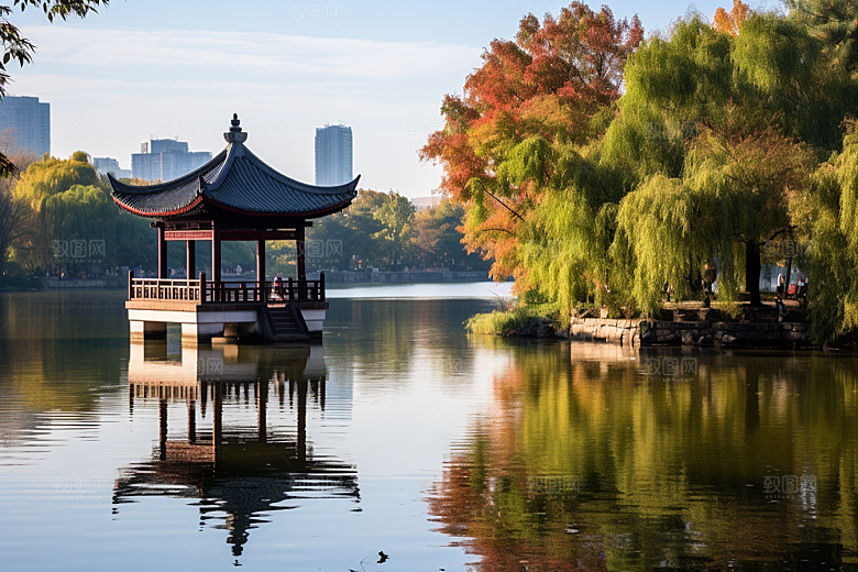 杭州城市风光景点国内游摄影图