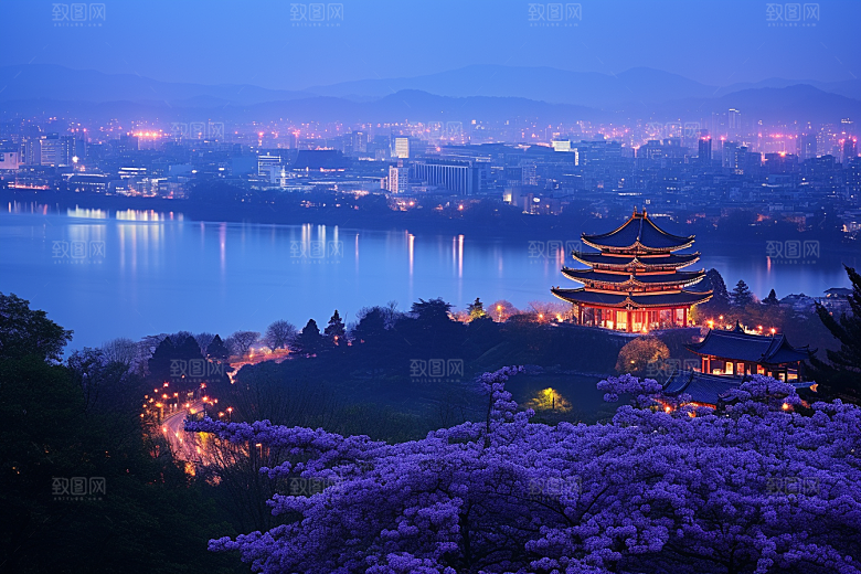 杭州城市风光旅游旅行摄影图