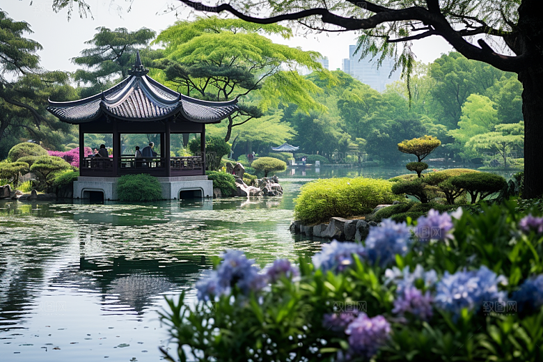 杭州城市风光旅游都市摄影图
