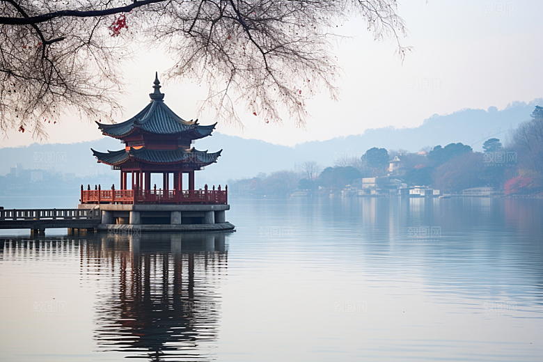 杭州城市风光风景国内游摄影图