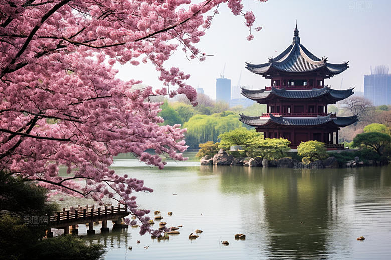 杭州城市风光国内游风景摄影图