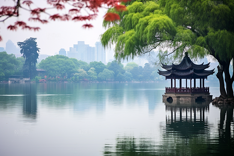 杭州城市风光国内游高清摄影图