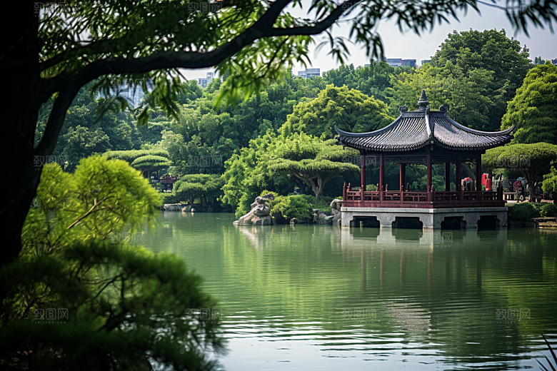 杭州城市风光景点旅游摄影图