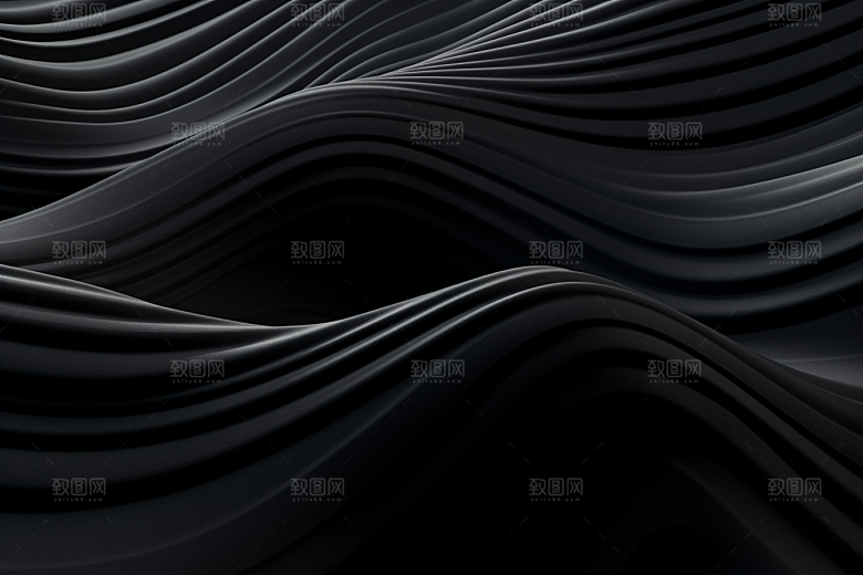 白色褶皱波纹石膏雕线背景图