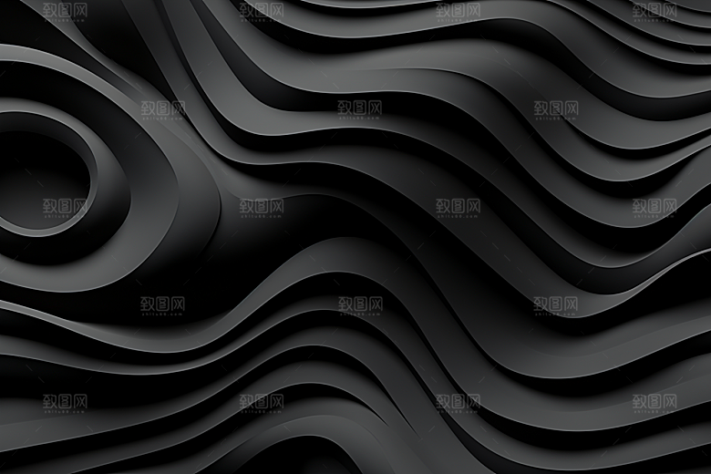 白色褶皱抽象石膏雕线背景图