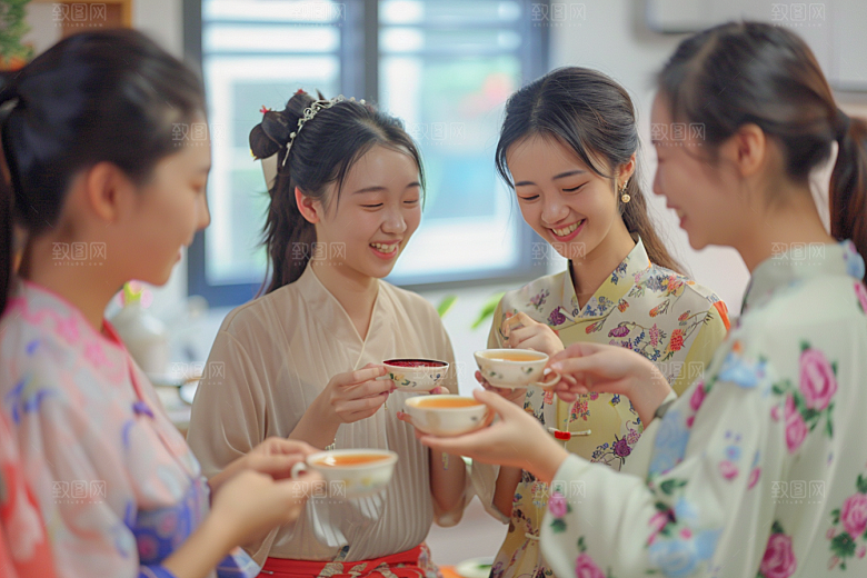 下午茶聚会生活餐厅摄影图
