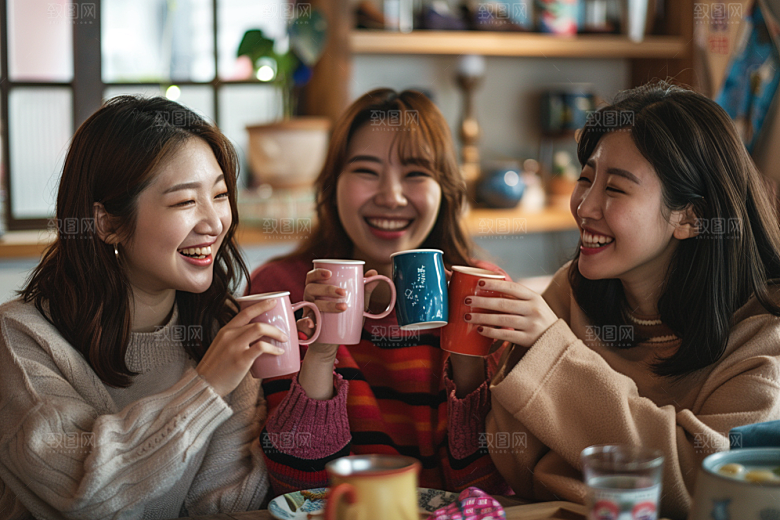 下午茶聚会快乐聚餐摄影图