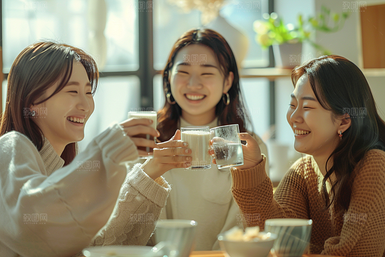 下午茶聚会冷餐会快乐摄影图