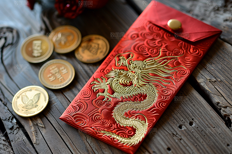 红包吉利祝福摄影图