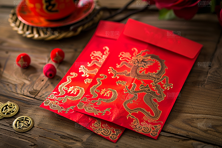 红包高清过年摄影图