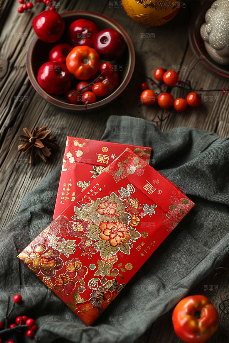 红包婚礼春节摄影图
