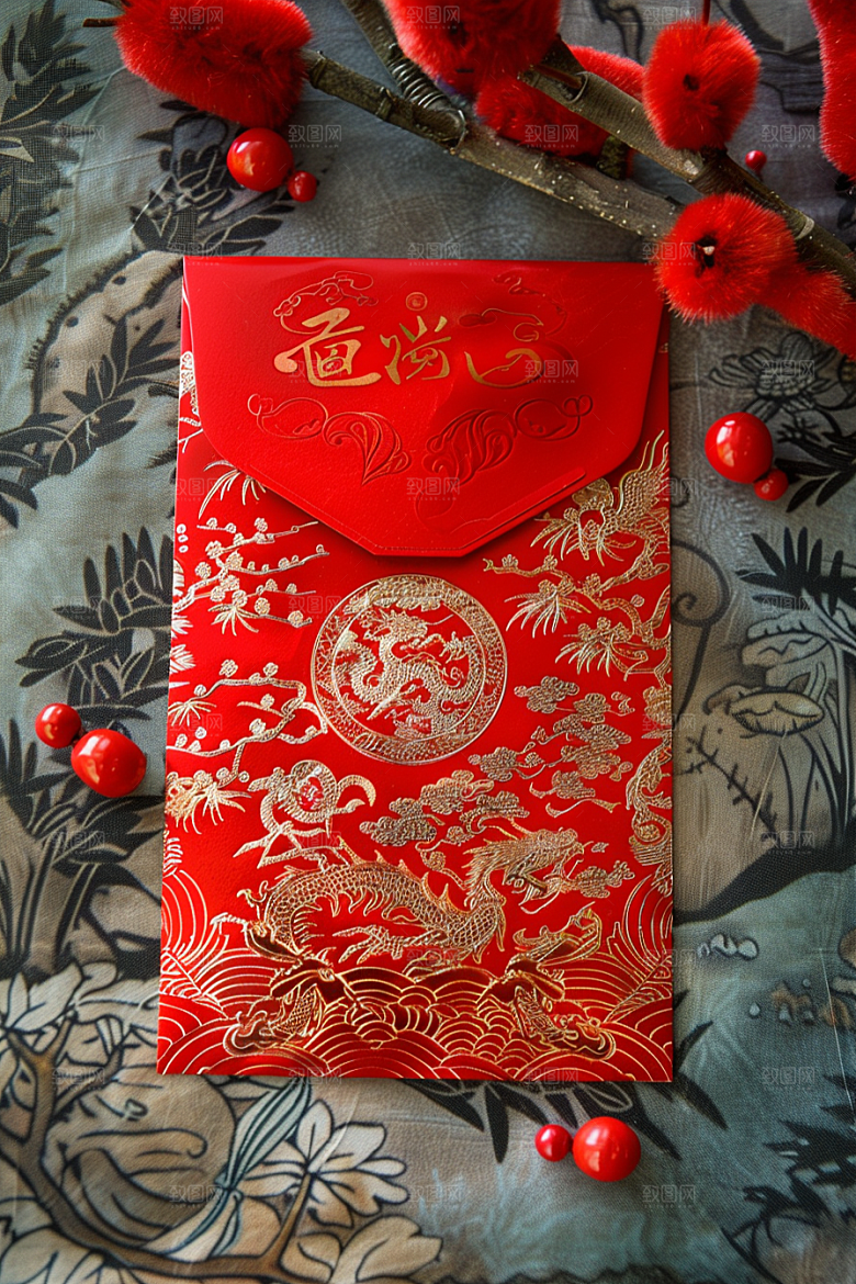 红包精致春节摄影图