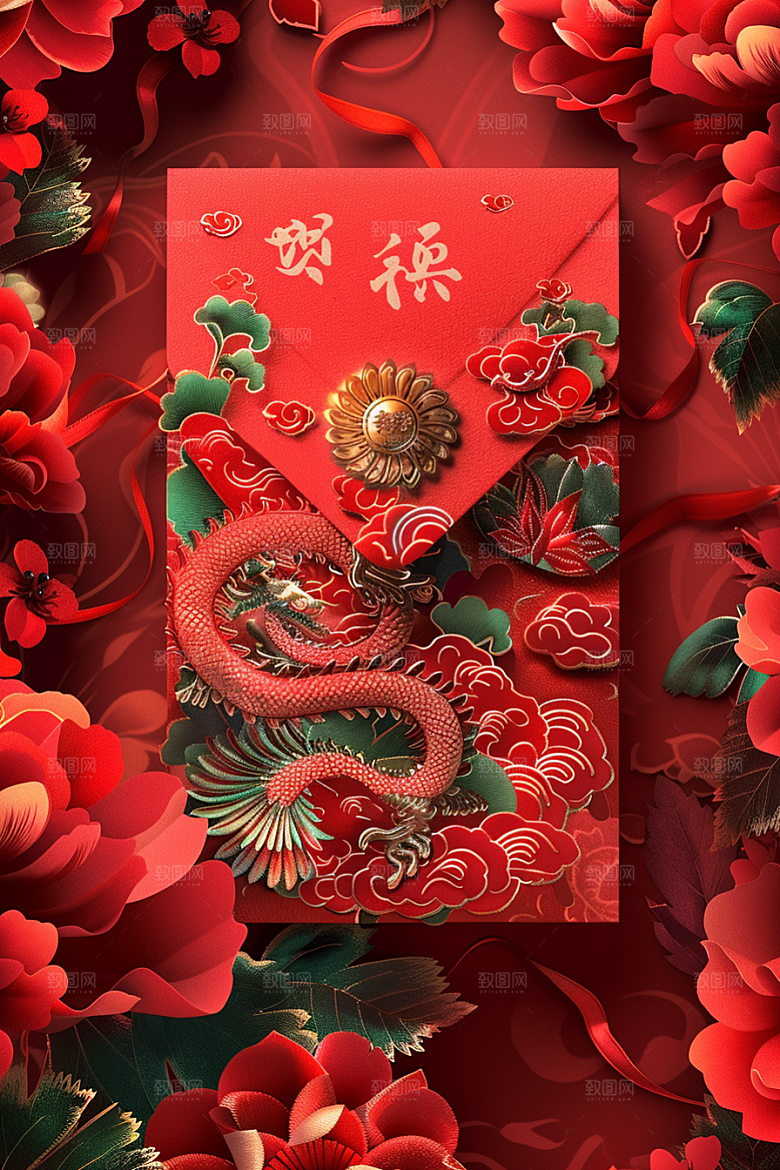 红包吉利利是封摄影图