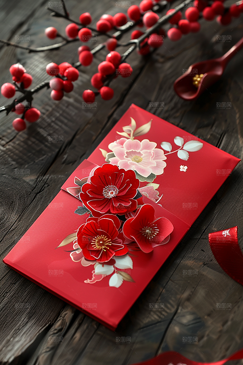 红包吉利春节摄影图