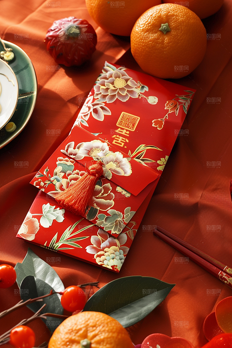 红包大气祝福摄影图