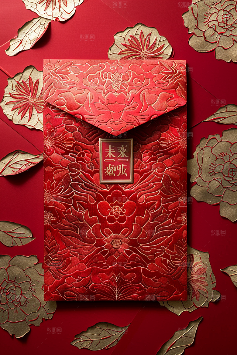 红包春节精致摄影图