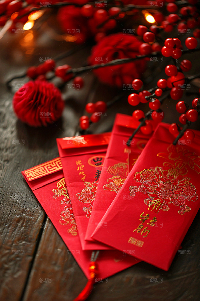红包吉利婚礼摄影图