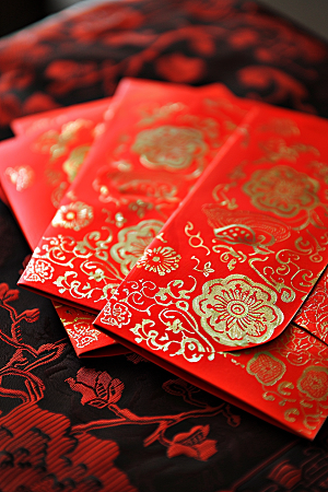 红包祝福春节摄影图