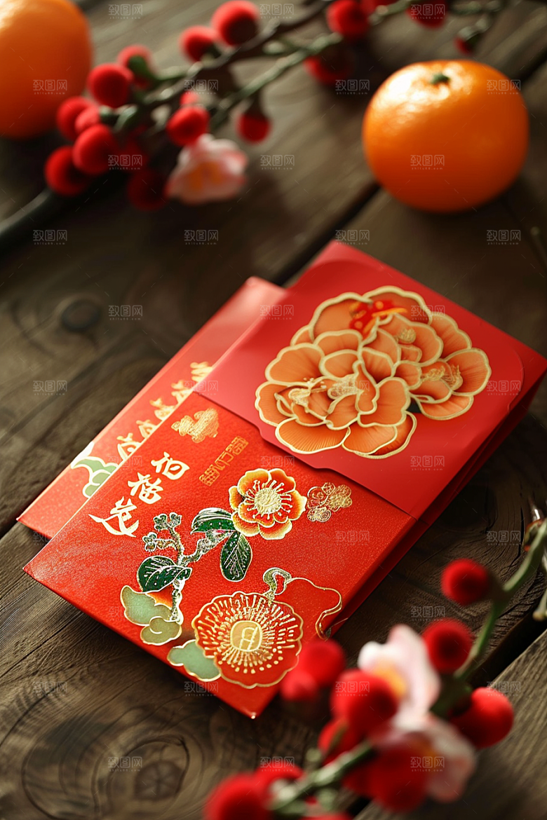 红包利是封喜庆摄影图