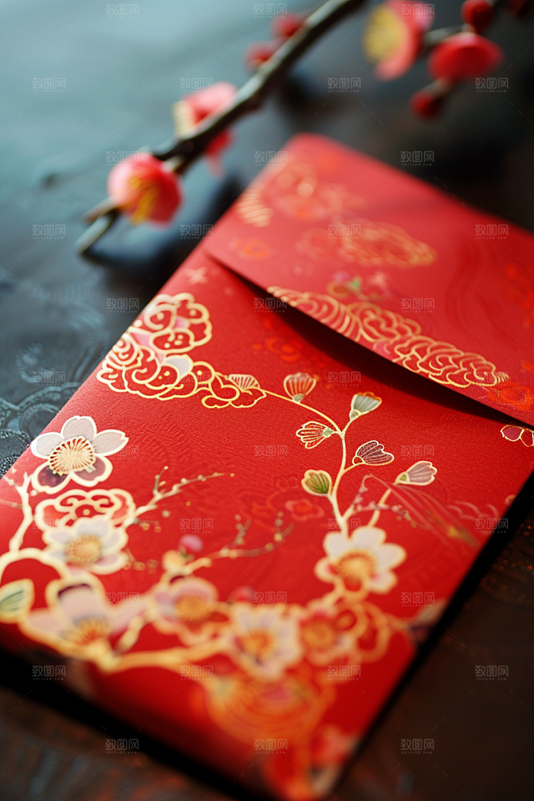 红包婚礼祝福摄影图