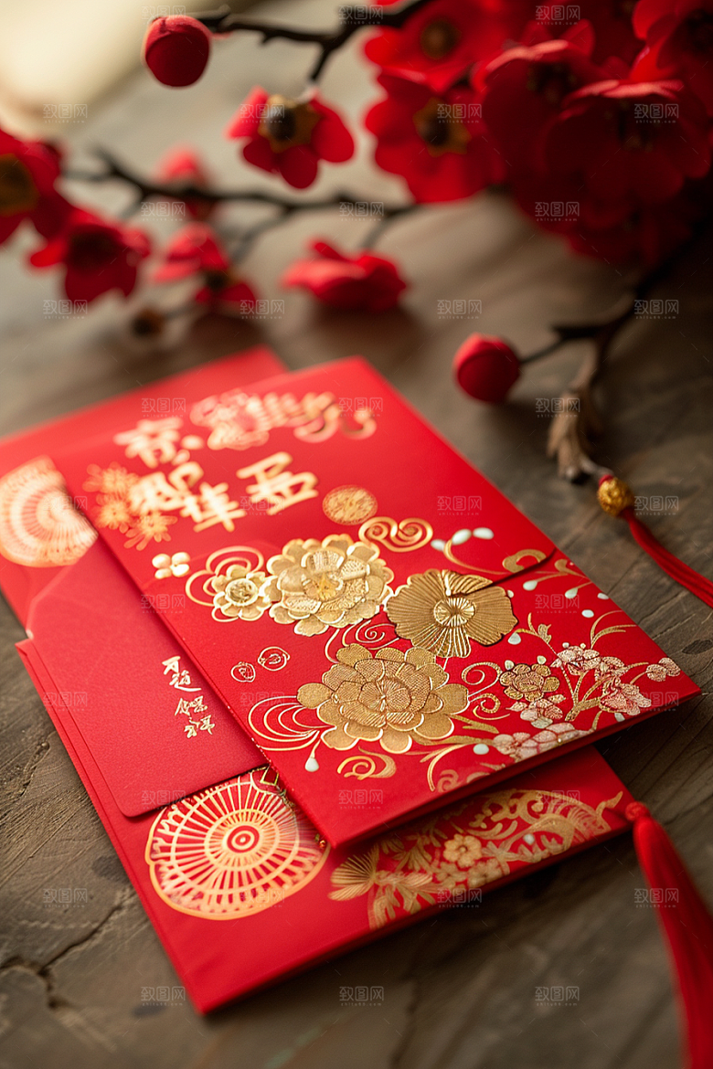 红包春节精致摄影图