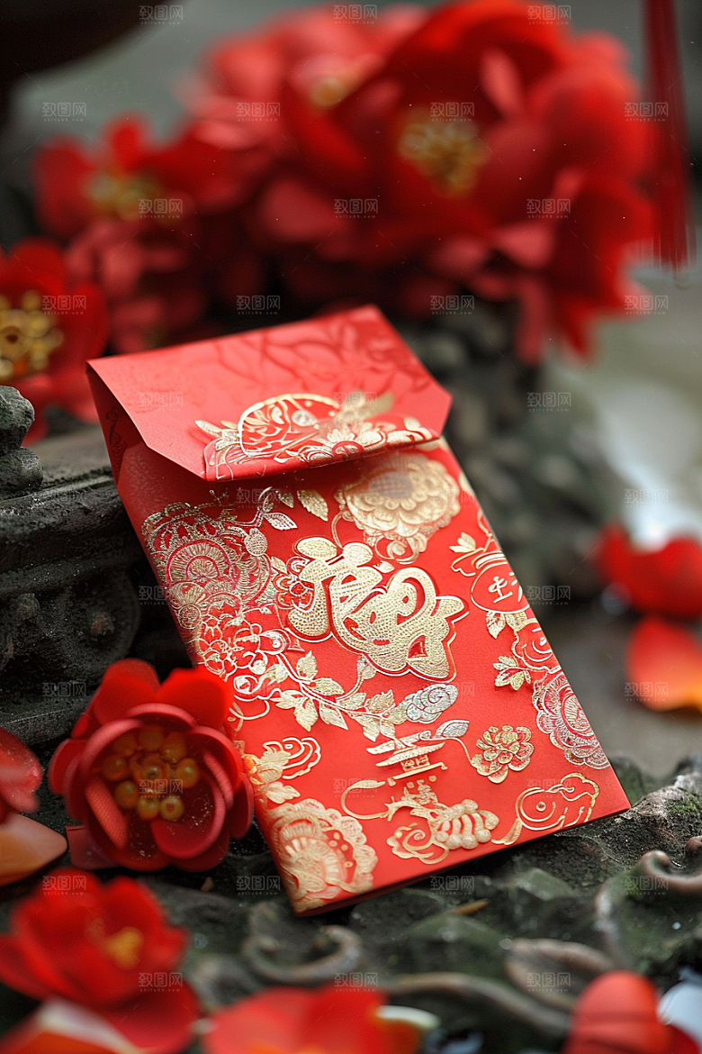 红包祝福喜庆摄影图