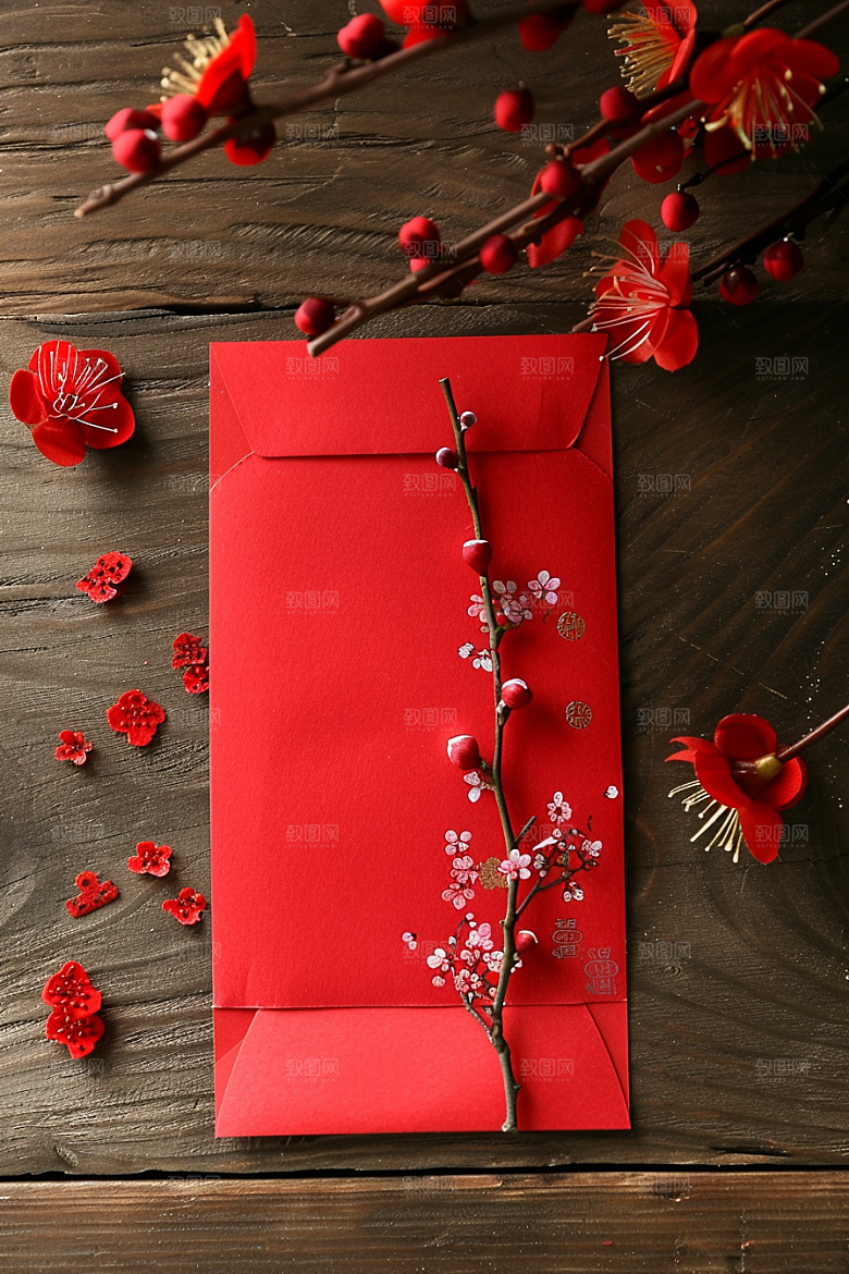 红包吉利春节摄影图