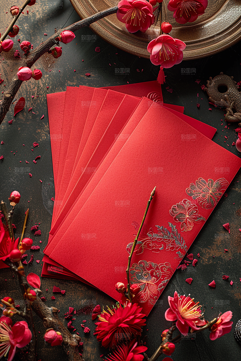 红包婚礼祝福摄影图