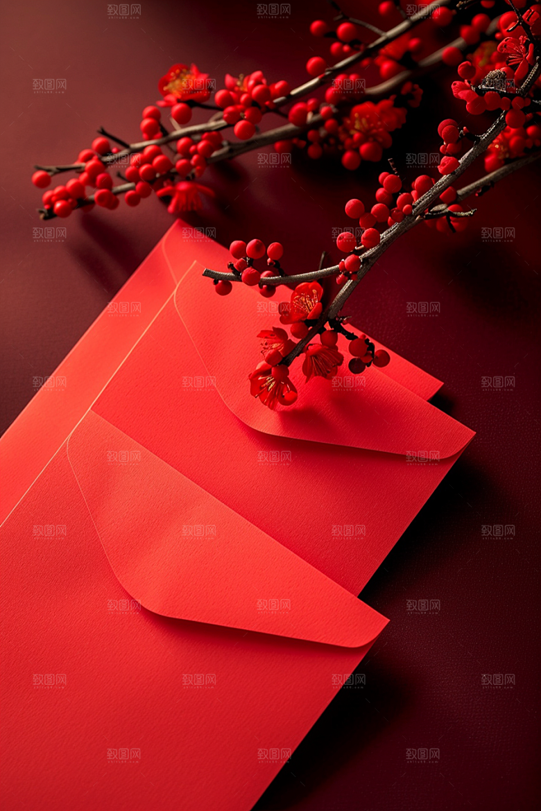 红包祝福中国风摄影图