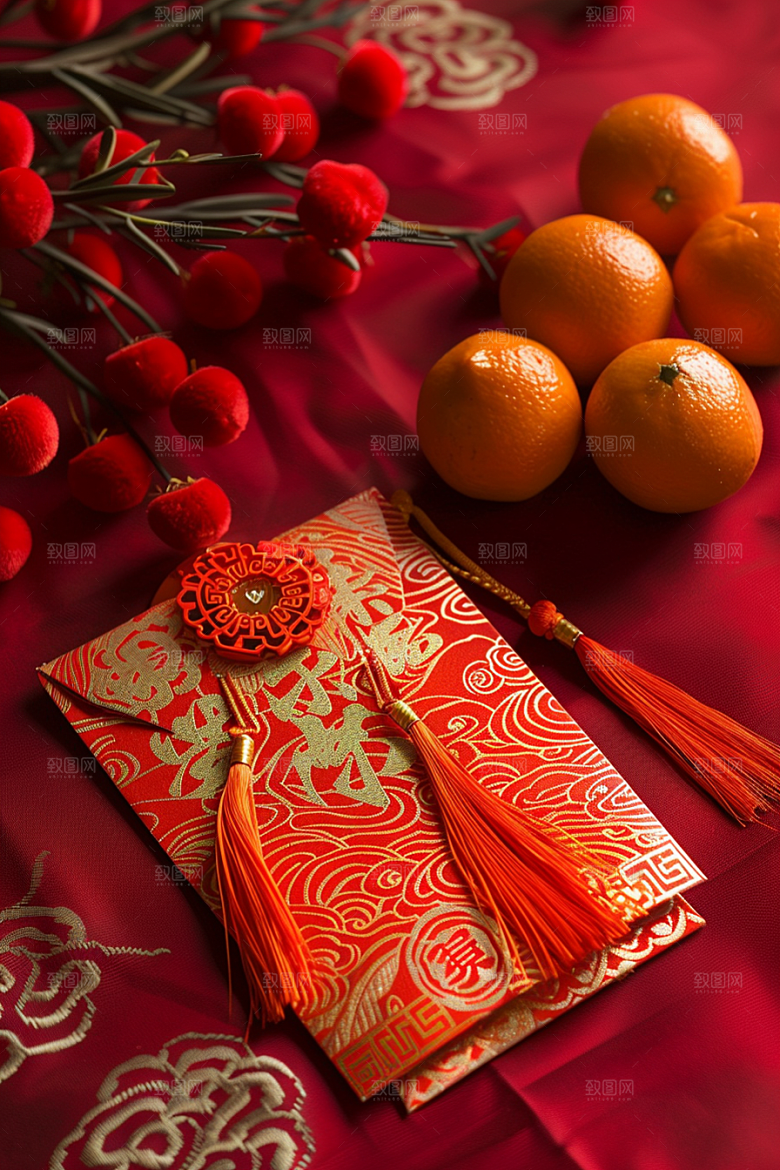 红包中国风祝福摄影图