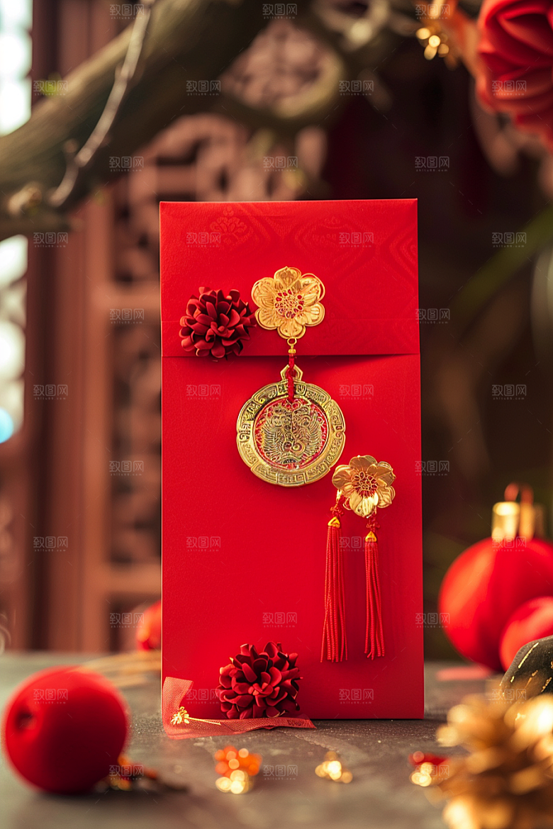红包祝福高清摄影图