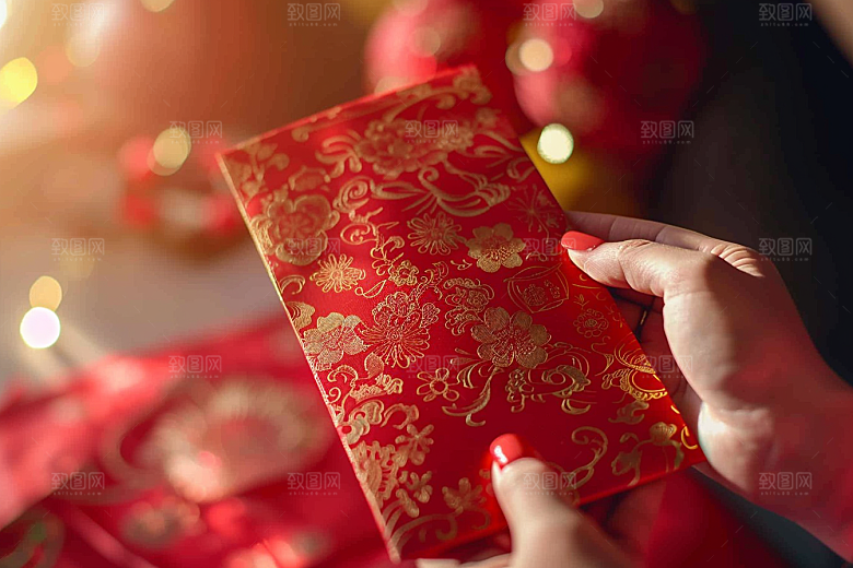 红包喜庆春节摄影图