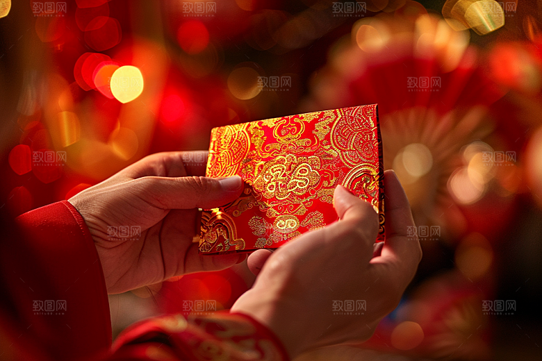 红包喜庆祝福摄影图