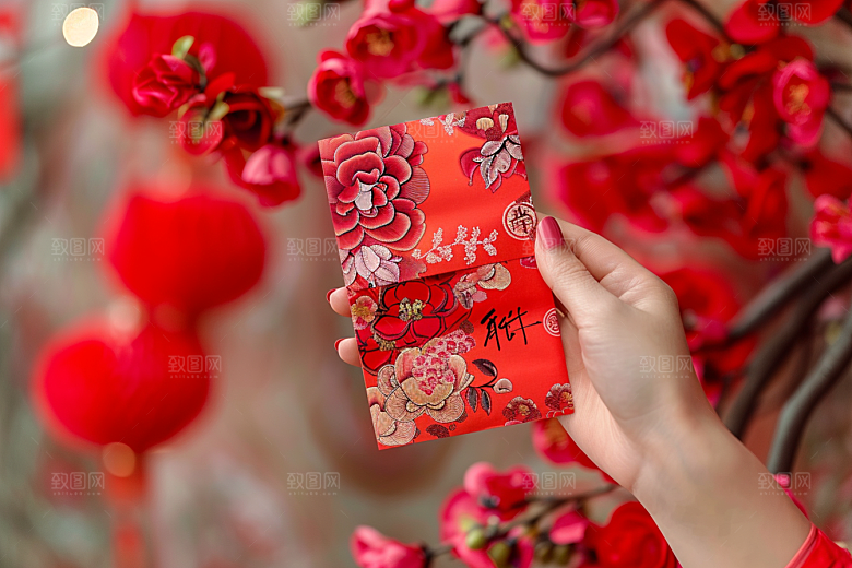 红包祝福大气摄影图