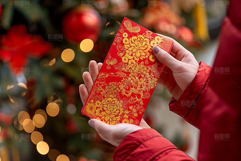 红包祝福中国风摄影图