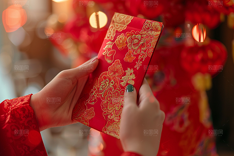 红包婚礼春节摄影图