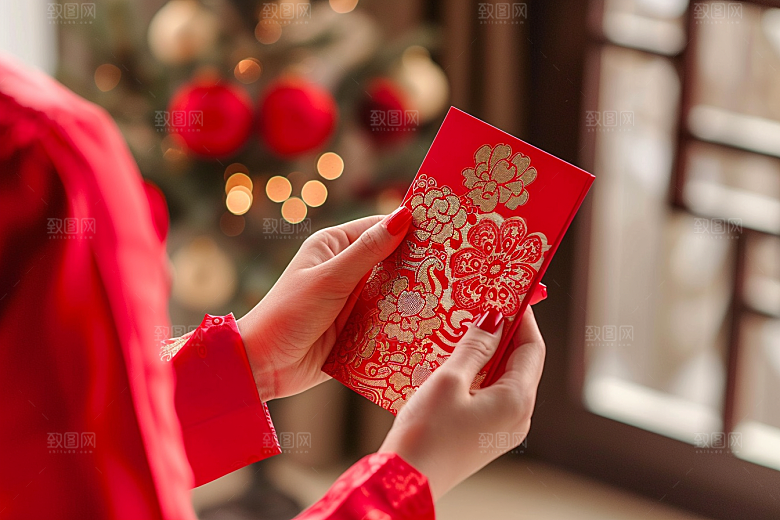 红包春节过年摄影图