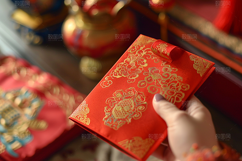 红包祝福高清摄影图