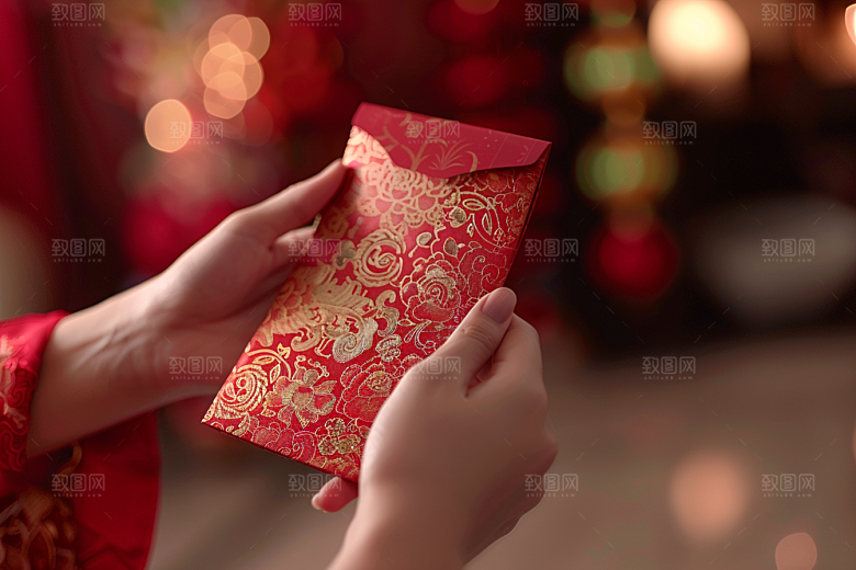 红包婚礼吉利摄影图