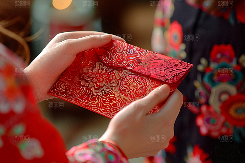 红包婚礼吉利摄影图