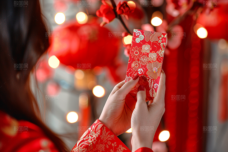红包祝福婚礼摄影图