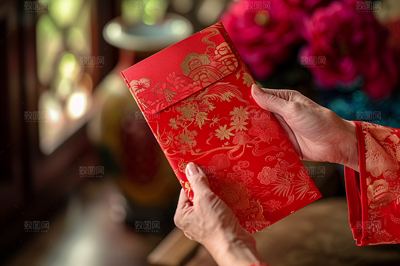 红包喜庆送礼摄影图